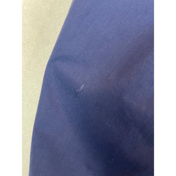 90s Oceanside Windbreaker Jacket Nautical Blue Striped Lining Hooded - Picture 10 of 13